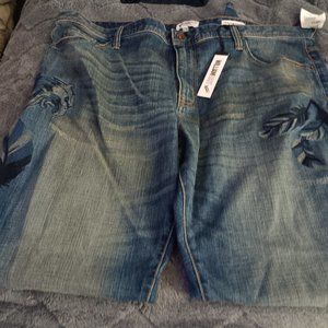 William Rast Jeans Dean Slim Straight Stretch Embroidered Tag Size40x32